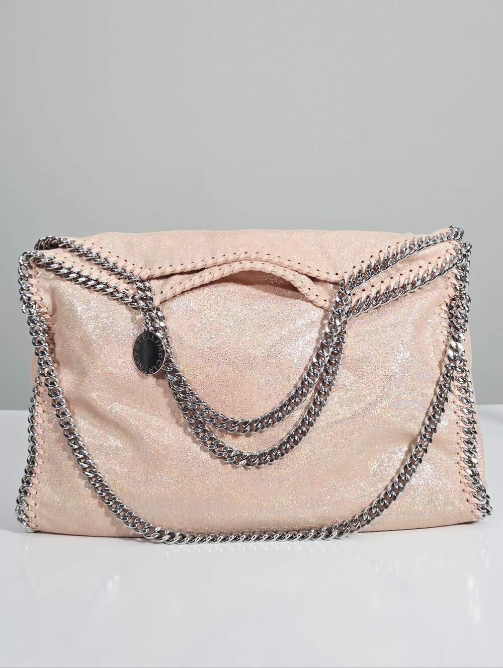 STELLA MCCARTNEY FALABELLA TOTE BAG - COPPER ROSE METALLIC PINK - Picture 2 of 16